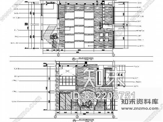 图块/节点双层客厅装修立面图cad施工图下载【ID:832208751】