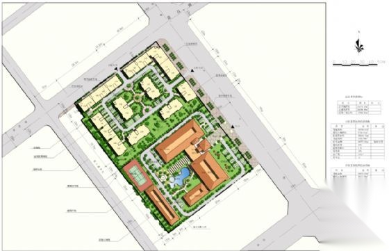 [安县]某低层花园大酒店及公寓宿舍楼建筑方案图cad施工图下载【ID:166330122】