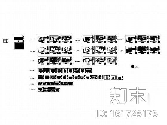 [重庆]欧陆风格双层别墅室内装修图cad施工图下载【ID:161723173】