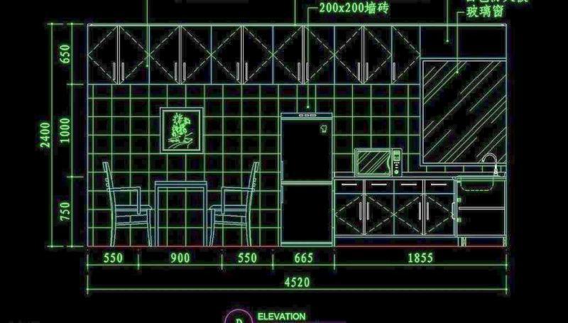 cad设计之厨房图片cad施工图下载【ID:149633158】