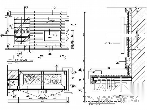 [成都]150平米三居样板房施工图cad施工图下载【ID:166170174】