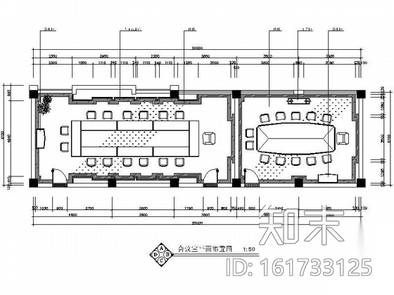 会议室设计装修图施工图下载【ID:161733125】