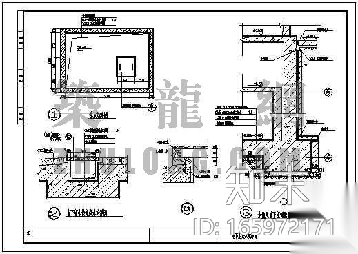 地下室集水坑详图3cad施工图下载【ID:165972171】