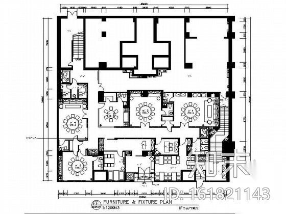 [新疆]1200㎡现代风格会所室内装修施工图（含实景图）施工图下载【ID:161821143】