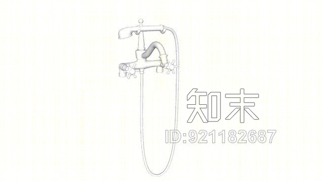 K-110-3仿古地板/壁式水龙头SU模型下载【ID:921182687】