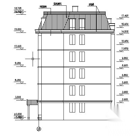 株洲市某五层住宅楼建筑施工图施工图下载【ID:150022156】