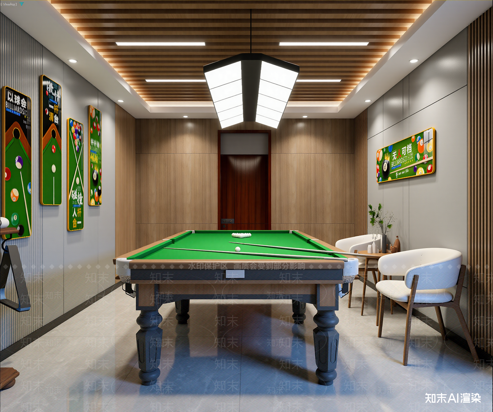 台球室3D模型下载【ID:1213969819】