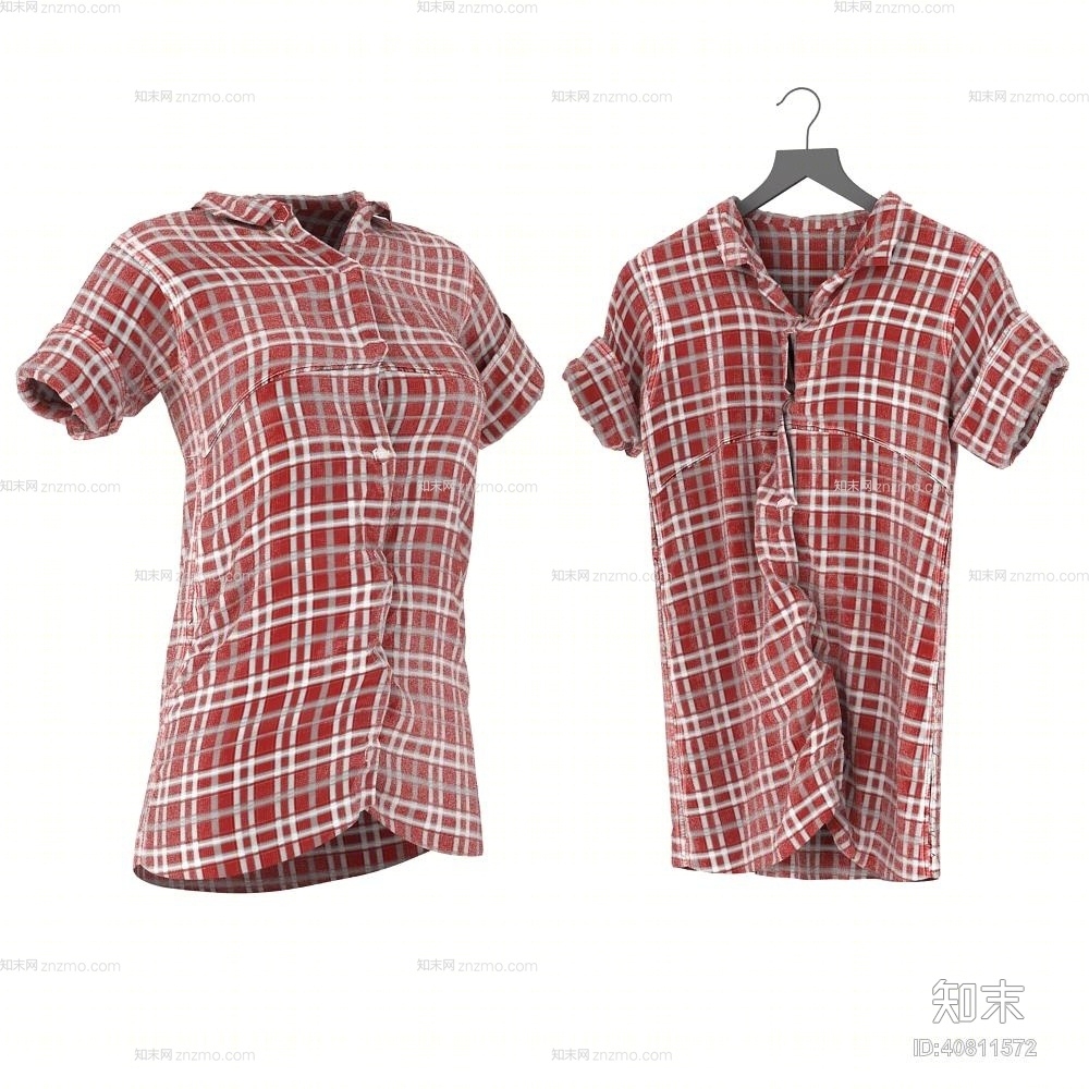 条纹布艺外套3D模型下载【ID:40811572】