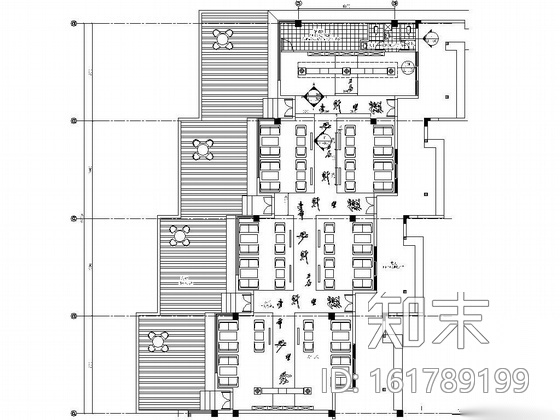 [江苏]某图书馆茶社装修图cad施工图下载【ID:161789199】