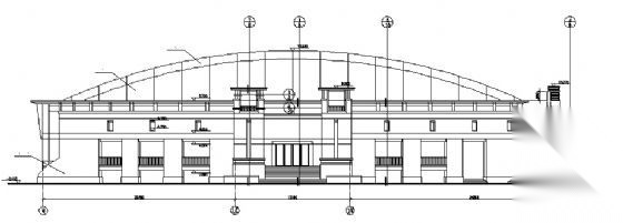 某中学学校体育馆建筑施工图cad施工图下载【ID:165743136】