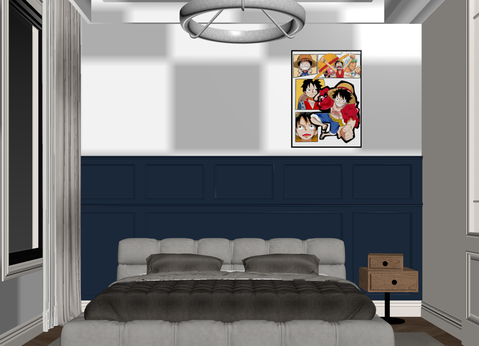 法式男孩房3D模型下载【ID:1215003745】