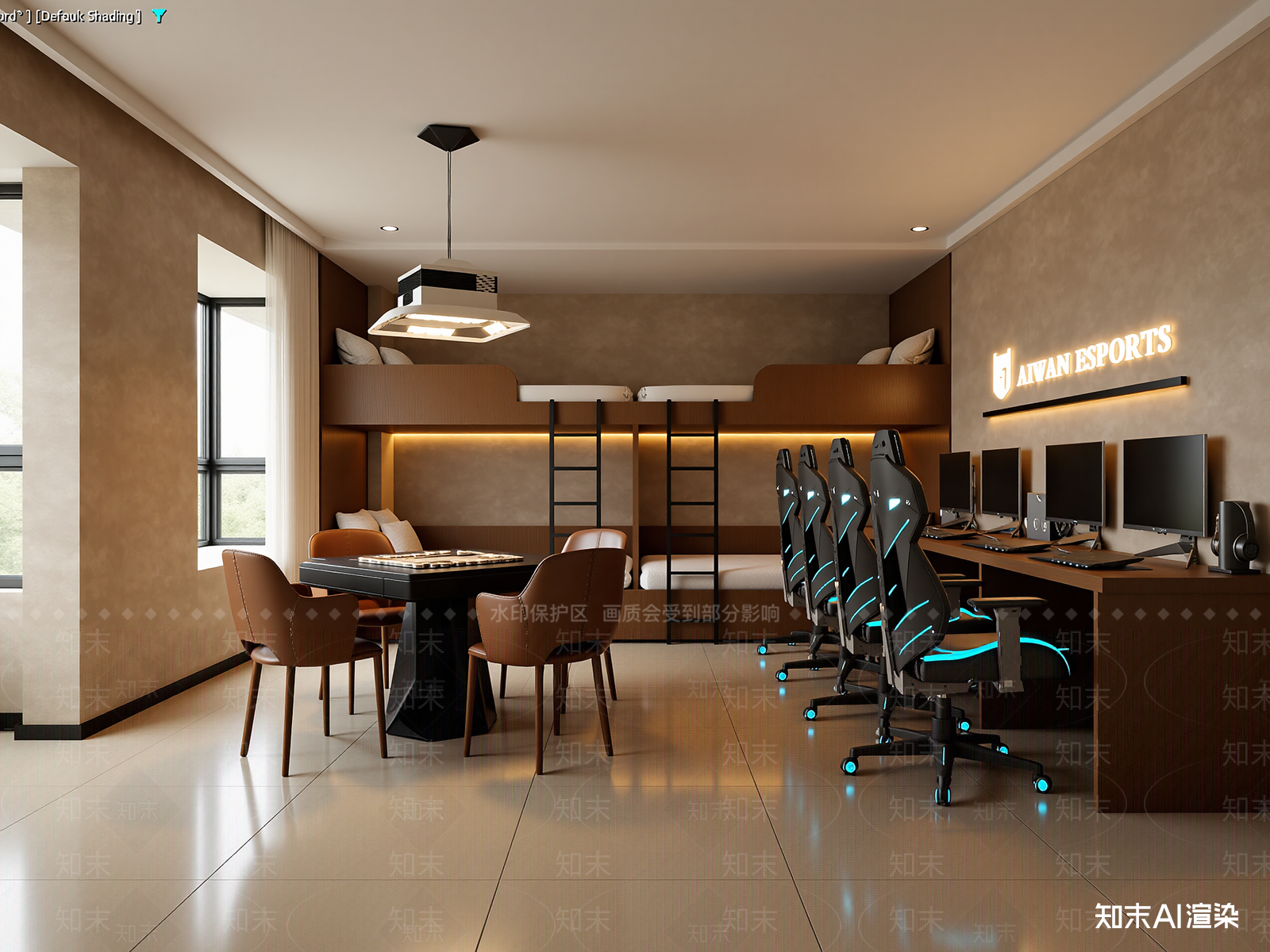 现代电竞房3D模型下载【ID:1213922282】