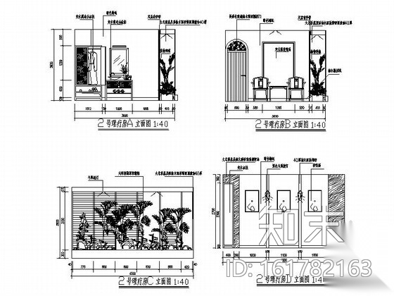 [昆明]东南亚特色SPA会所室内装修图（含实景）cad施工图下载【ID:161782163】