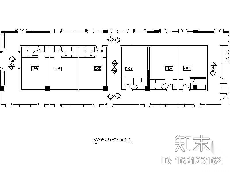 [成都]某酒店夜总会公共走道装修图cad施工图下载【ID:165123162】