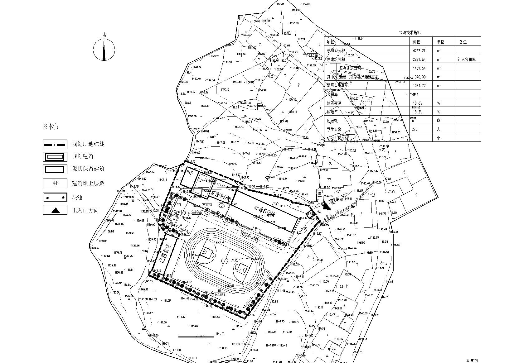 [贵州]新店镇鸭甸河小学综合楼建筑施工图cad施工图下载【ID:167031173】