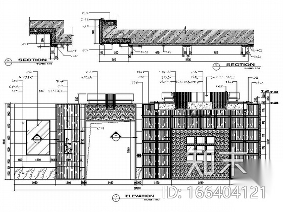 某公馆现代中式双层别墅室内装修图（含效果实景）cad施工图下载【ID:166404121】