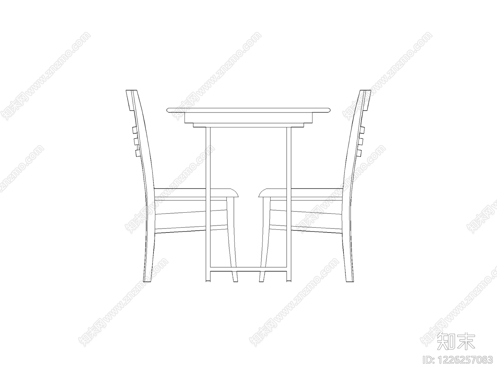 餐桌几类平立面餐桌cad施工图下载【ID:1226257083】