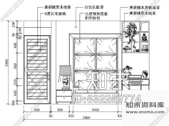 图块/节点21个卧室立面图cad施工图下载【ID:832259774】