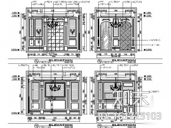 [浙江]原创设计法式新古典风格售楼处CAD装修施工图cad施工图下载【ID:161725103】