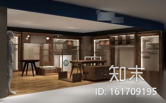 美国著名精英休闲品牌服装专卖店展厅设计施工图cad施工图下载【ID:161709195】