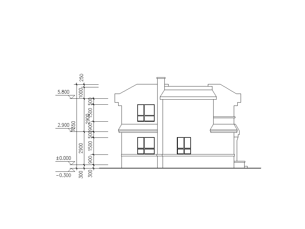 [山西]新农村两户联体式砖混结构二层住宅施工图施工图下载【ID:166308100】