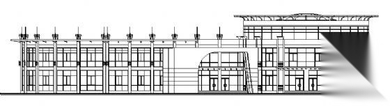 某三层售楼中心建筑施工图cad施工图下载【ID:151510106】