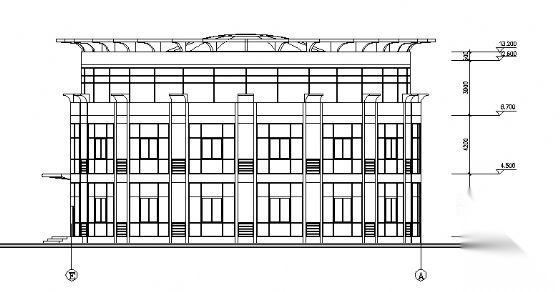 某三层售楼中心建筑施工图cad施工图下载【ID:151510106】