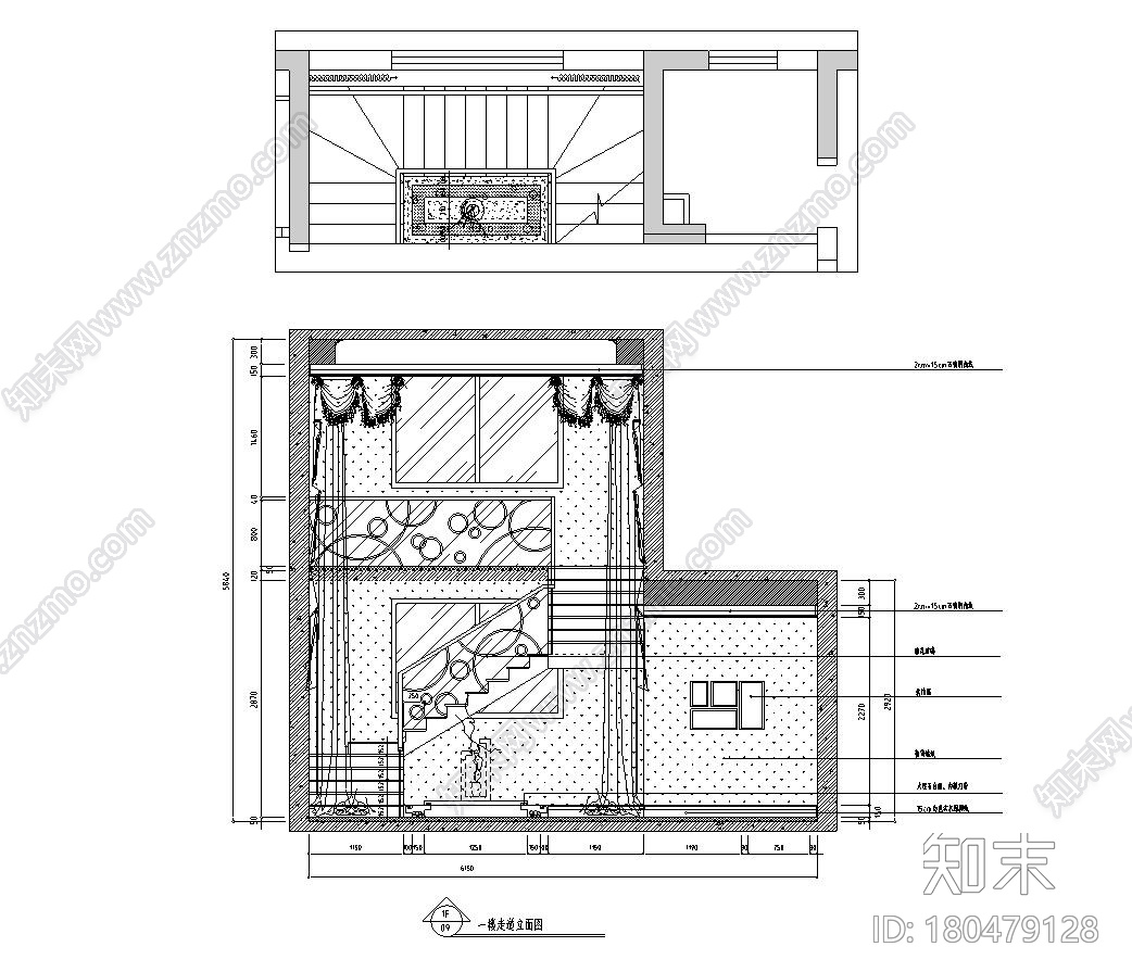 欧式风格200㎡跃层公寓四室两厅施工图设计施工图下载【ID:180479128】