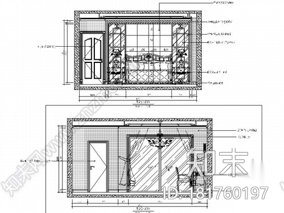 [重庆]温馨典雅3居室室内设计CAD施工图cad施工图下载【ID:181760197】