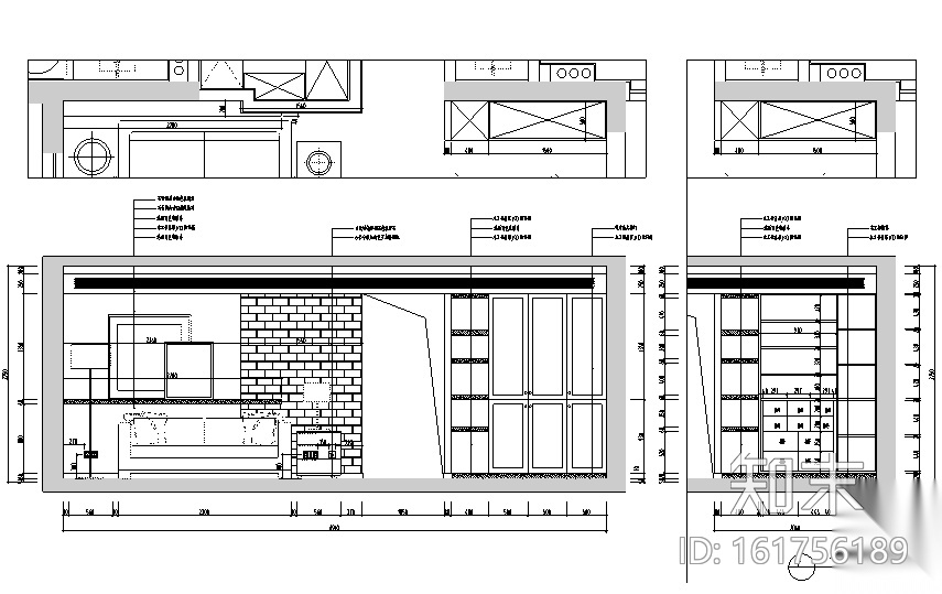 春江彼岸|现代艺术蓝色优雅住宅设计施工图（附效果图...cad施工图下载【ID:161756189】