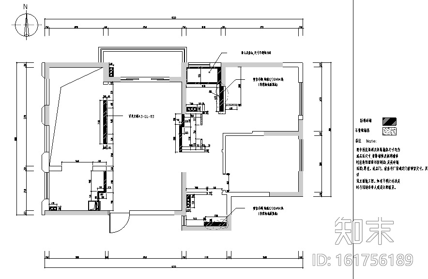 春江彼岸|现代艺术蓝色优雅住宅设计施工图（附效果图...cad施工图下载【ID:161756189】