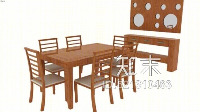整个餐厅的杏仁SU模型下载【ID:521310483】