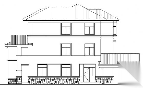 某三层别墅建筑施工图cad施工图下载【ID:149890180】