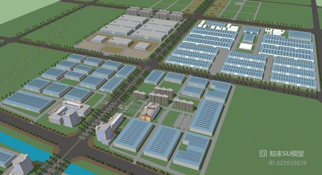 厂房SU模型下载【ID:825938039】