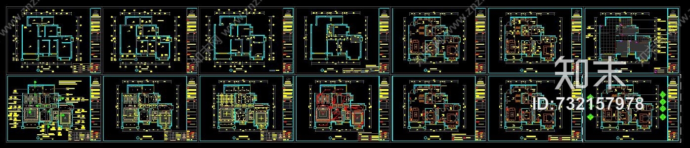 城市典范3栋3号样板房施工图下载【ID:732157978】