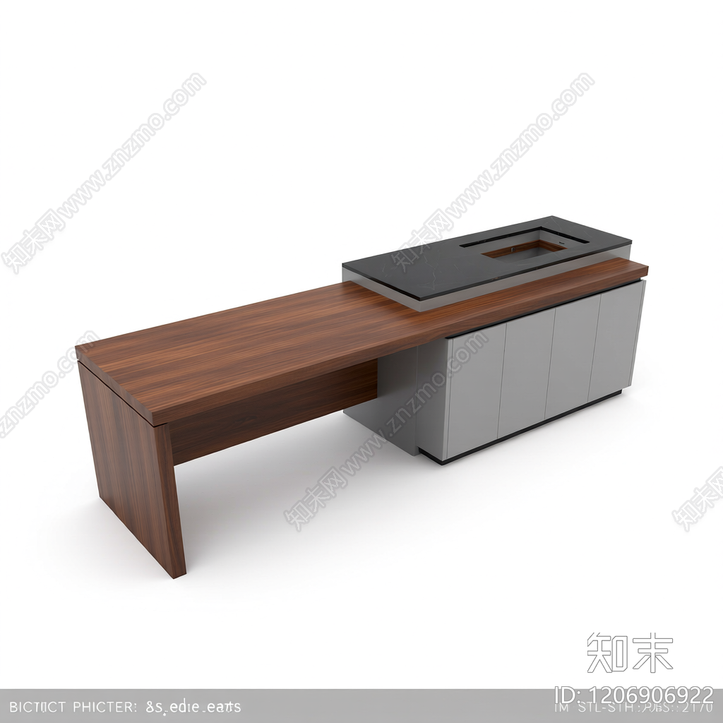 L型吧台组合体3D模型下载【ID:1206906922】