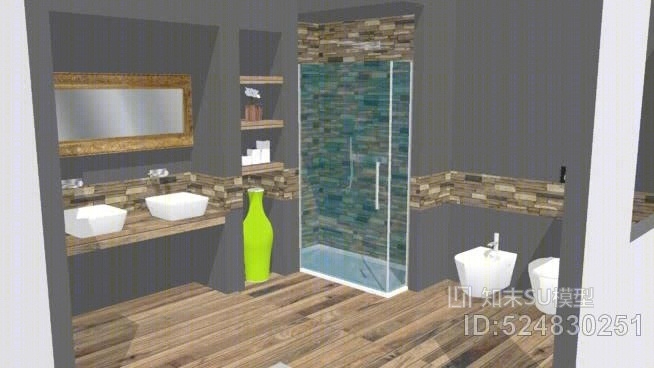 巴格诺浴室SU模型下载【ID:524830251】