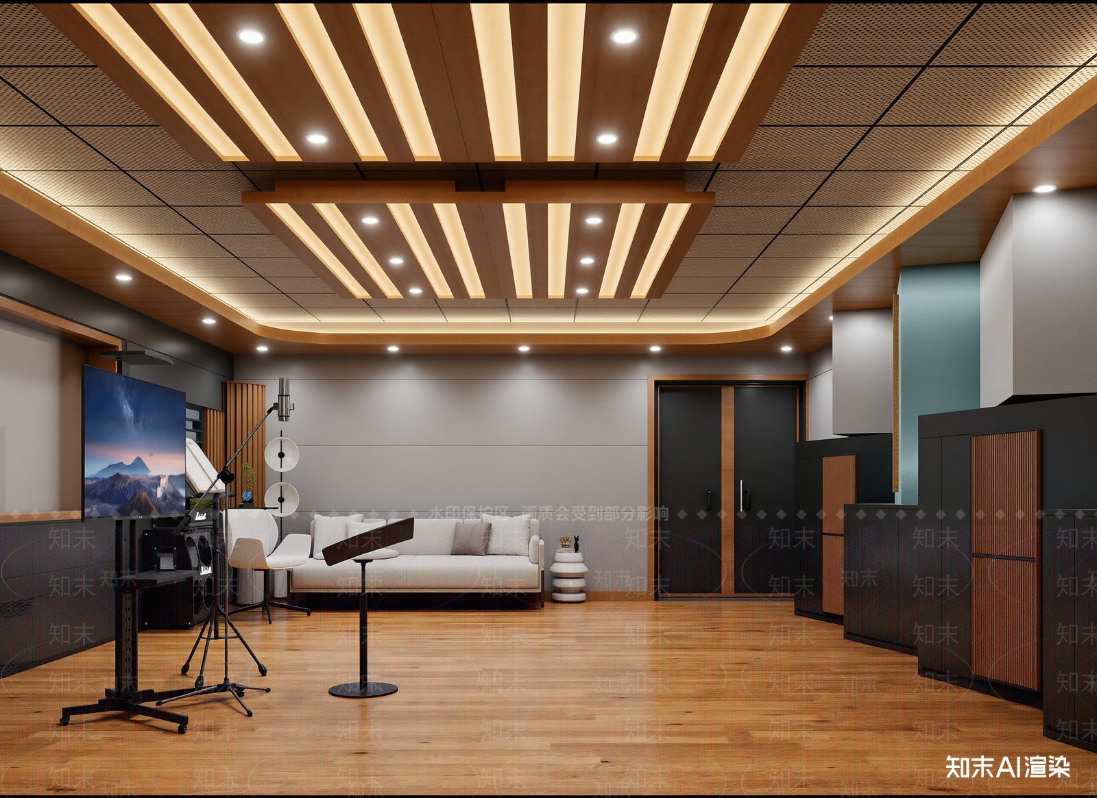 现代直播间3D模型下载【ID:1214263629】