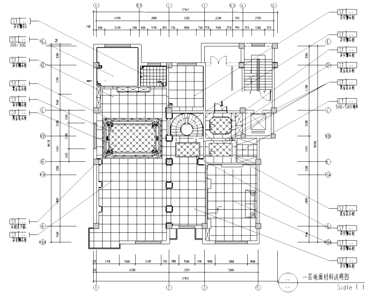 [内蒙古]鄂尔多斯某二层欧式古典豪宅施工图cad施工图下载【ID:161775102】