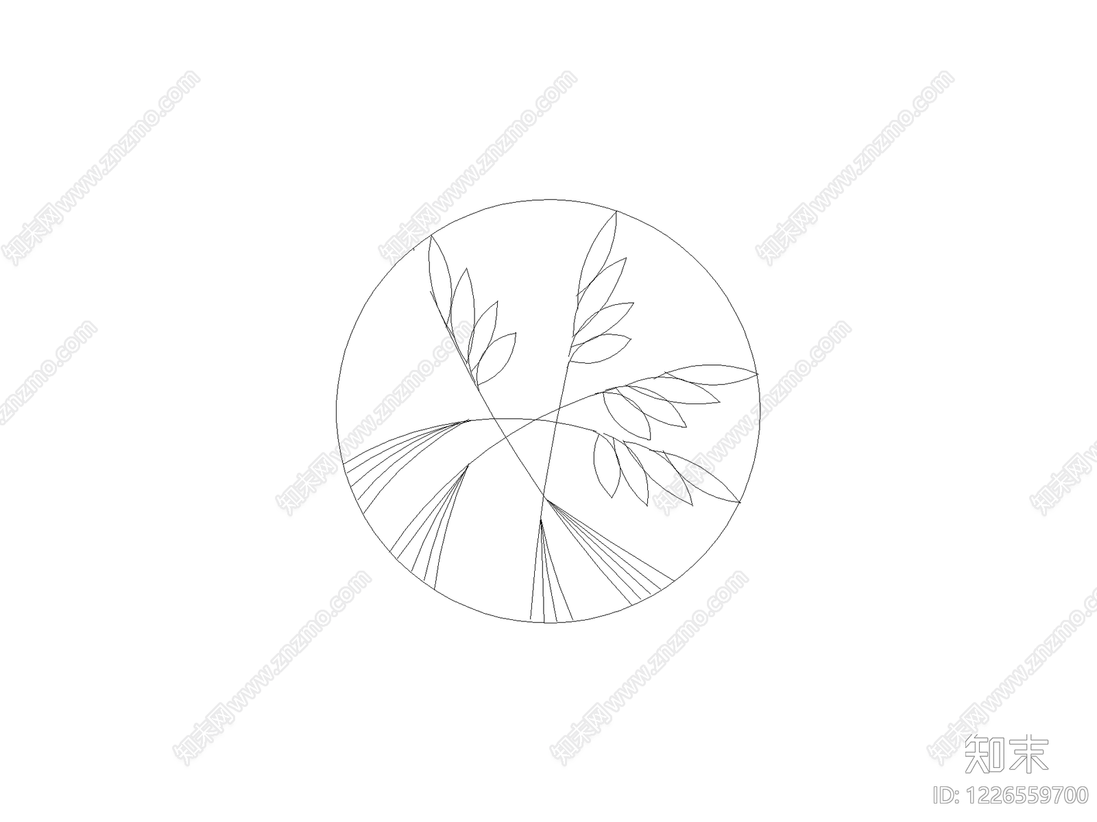 现代灌木种植CAD图纸