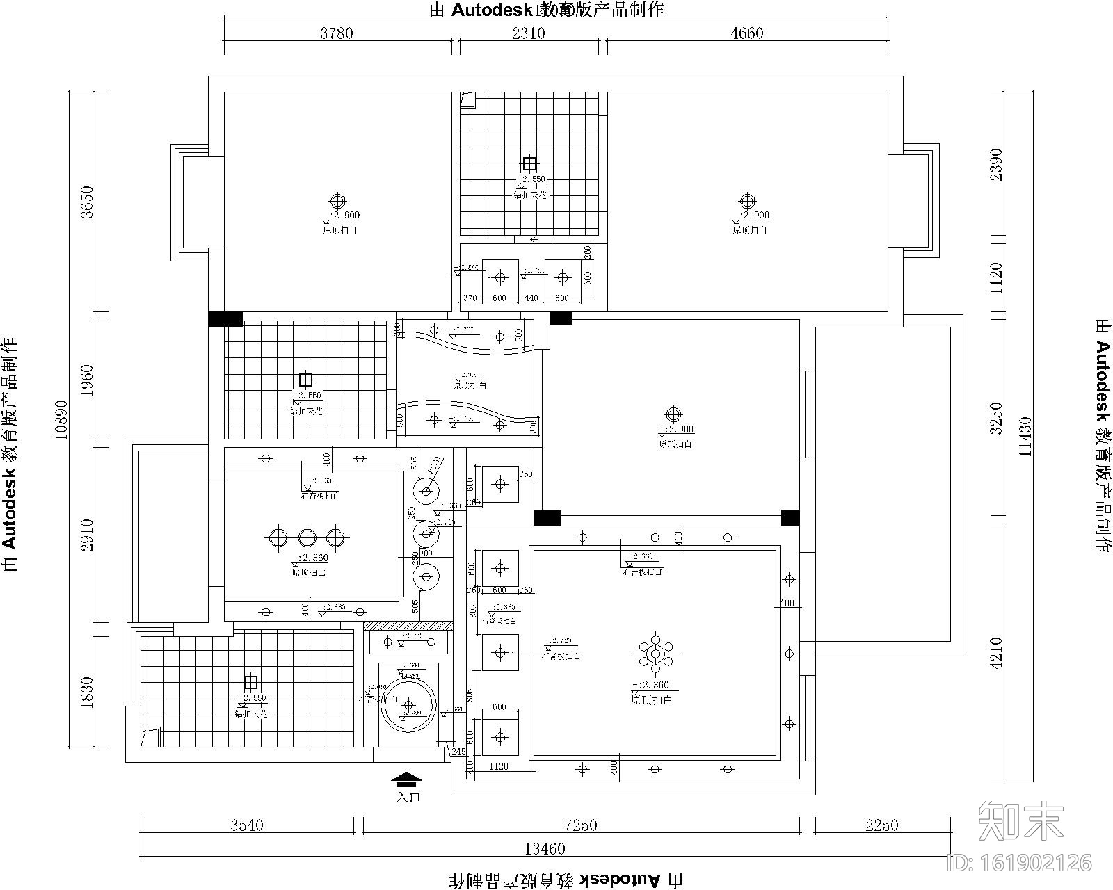 81款天花顶棚CAD图库大全施工图下载【ID:161902126】