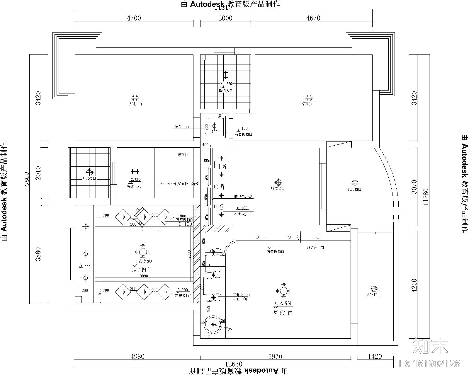 81款天花顶棚CAD图库大全施工图下载【ID:161902126】