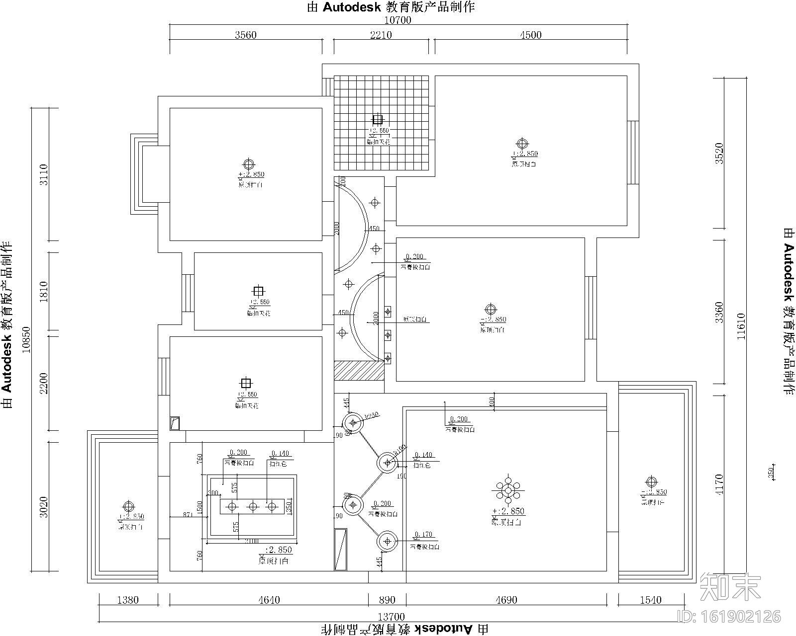 81款天花顶棚CAD图库大全施工图下载【ID:161902126】