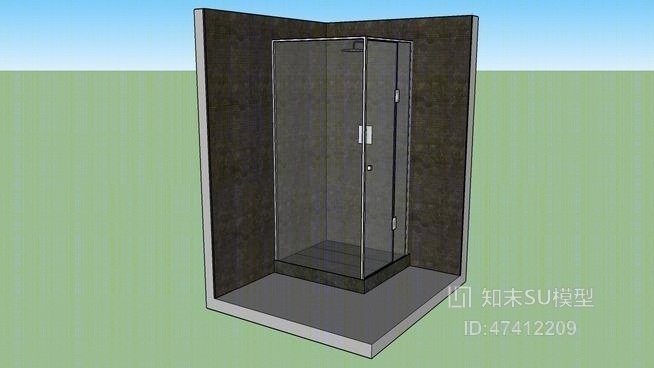 淋浴间SU模型下载【ID:717949714】