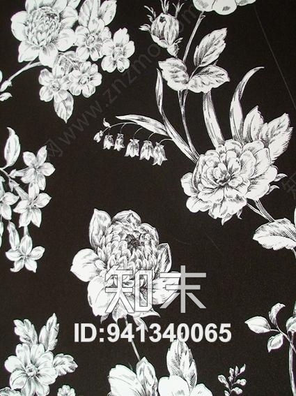 深色花色壁布贴图下载【ID:941340065】