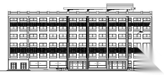 山东省烟台市某六层宾馆建筑方案图cad施工图下载【ID:151536169】