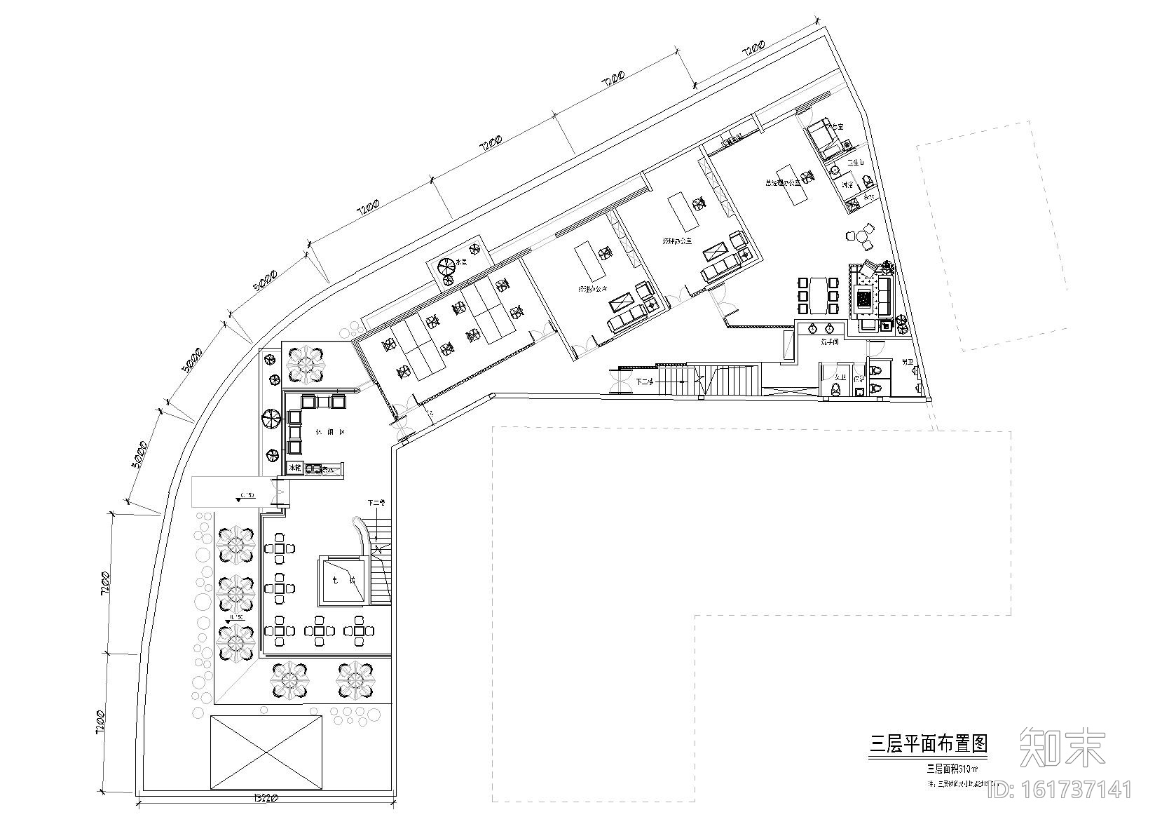 [浙江]利华奥迪办公室室内设计施工图+效果cad施工图下载【ID:161737141】