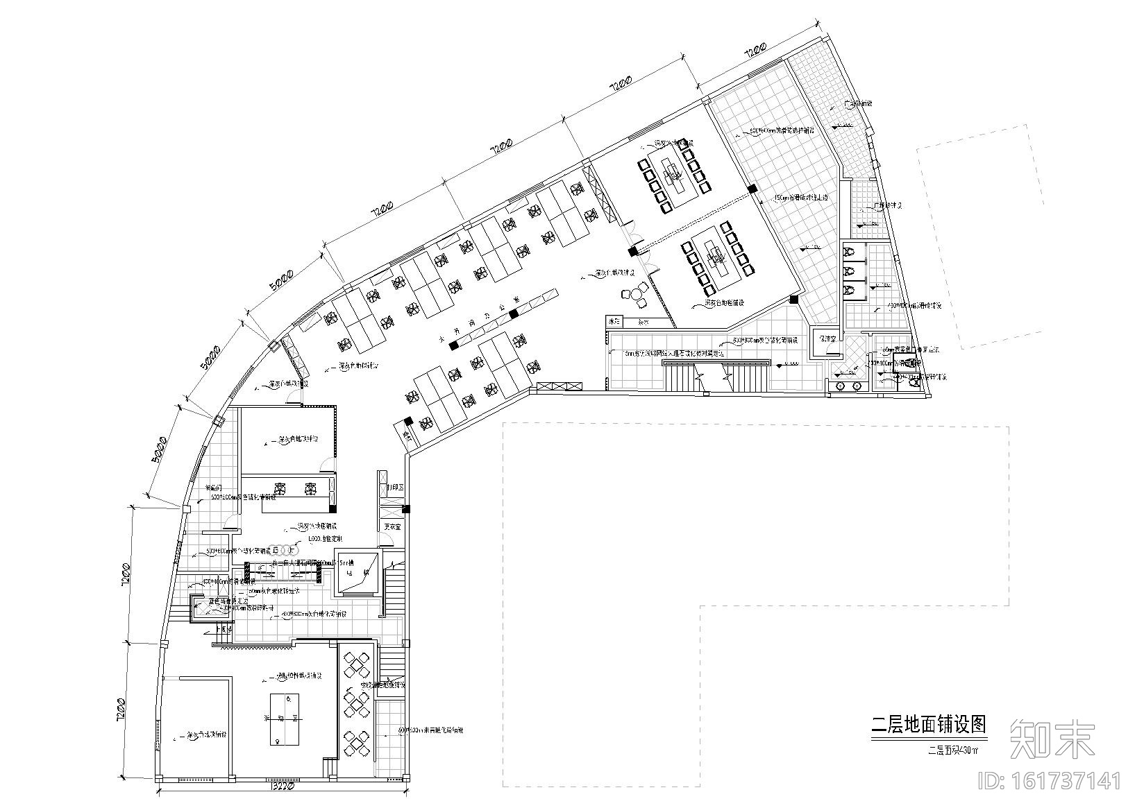 [浙江]利华奥迪办公室室内设计施工图+效果cad施工图下载【ID:161737141】