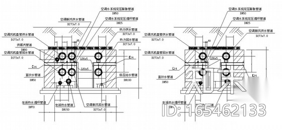 宾馆采暖综合外线图施工图下载【ID:165462133】