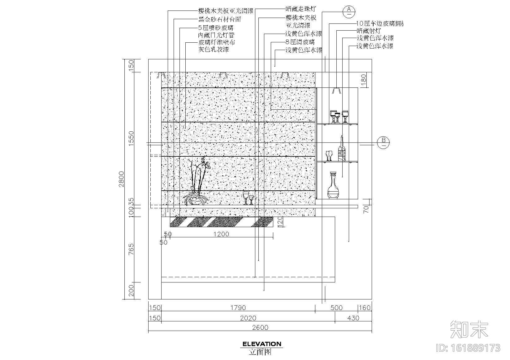 CAD室内设计施工图常用图块之餐厅样板施工图下载【ID:161889173】